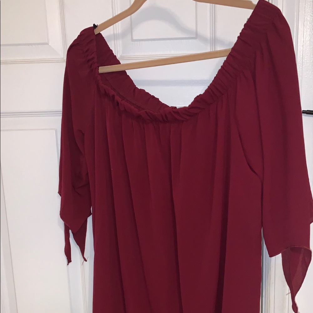 Maroon-Burgundy Dress